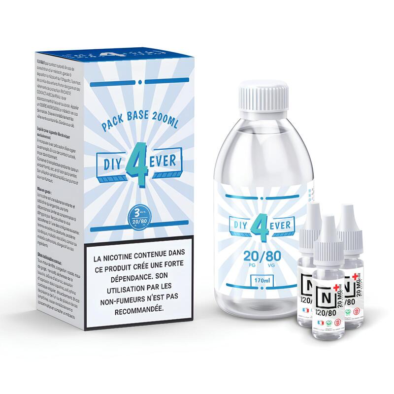 Pack Base DIY DIY4Ever 200ml 3 mg 20:80 | VAPEVO