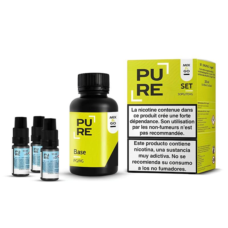 Pack Base DIY Mix&Go Pure 200ml 3 mg 30:70 | VAPEVO