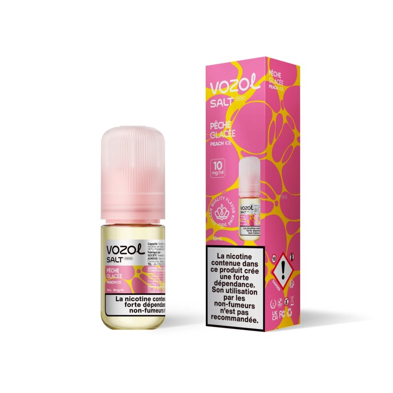 E-liquide Sel de Nicotine Pêche Glacée 10ml - Vozol