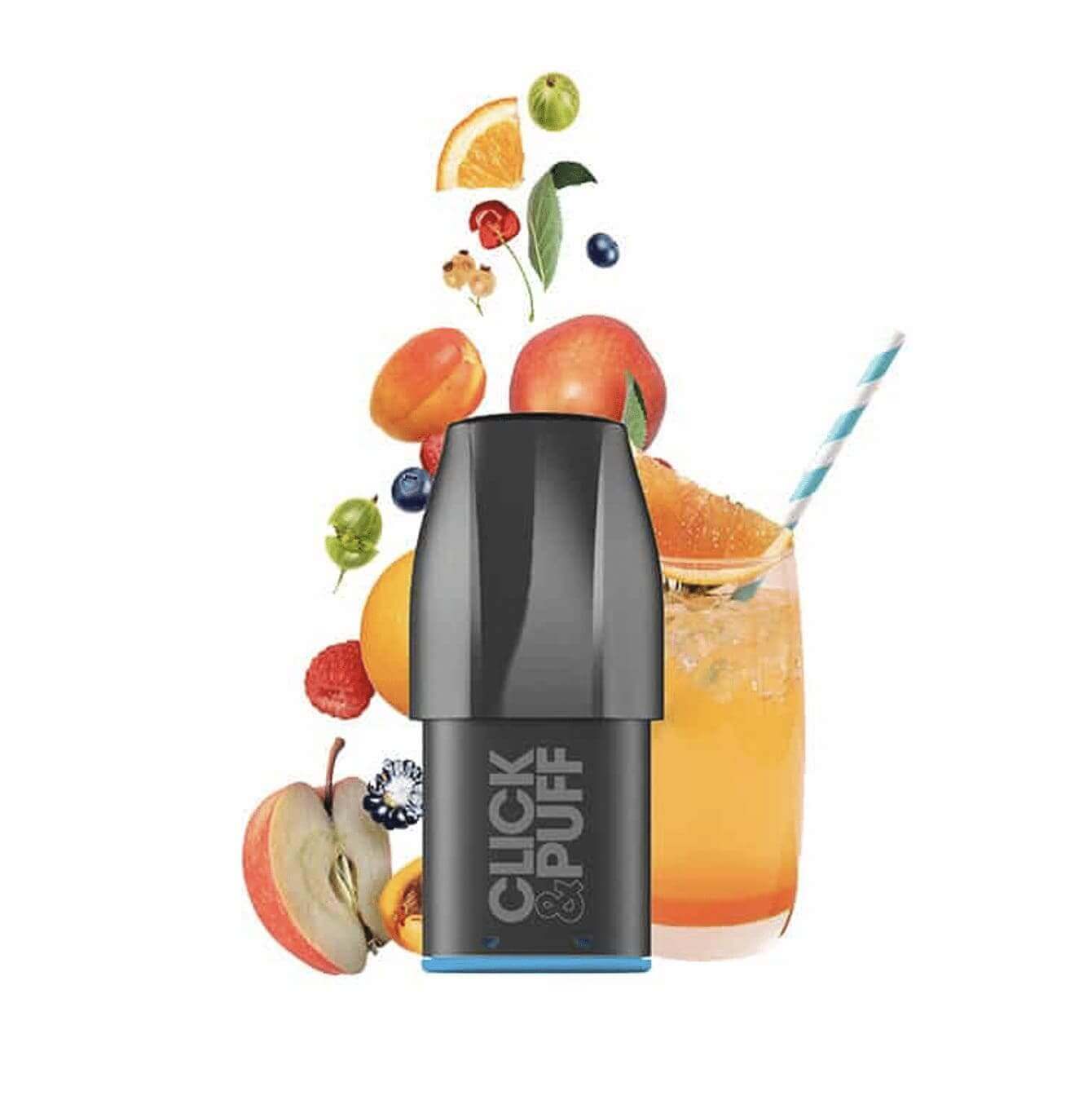 Pod X-Bar Click & Puff 2ml 650 Puffs Tropical Punch 10 mg | VAPEVO