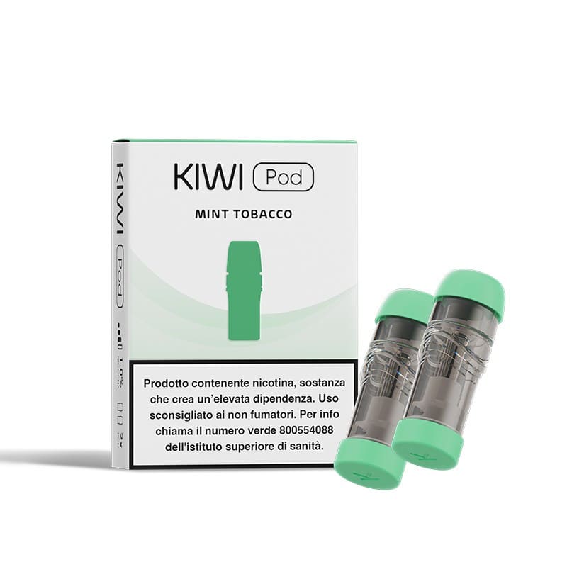 Pods Kiwi Vapor 1.8ml – Pack de 2 20 mg Mint Tobacco | VAPEVO