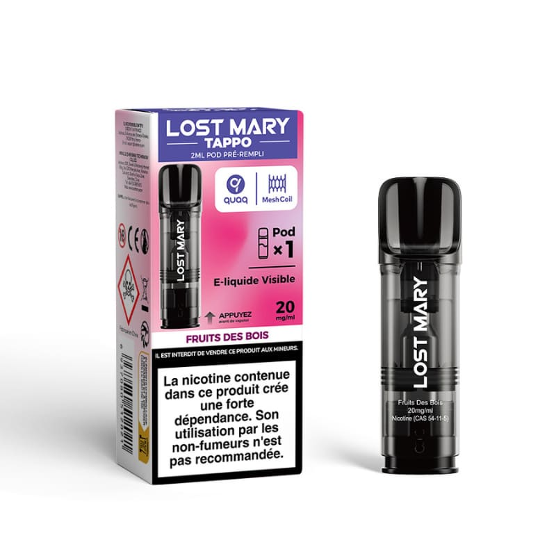 Pods Lost Mary Tappo - 2ml 600 Puffs 10 mg Fruits des Bois | VAPEVO