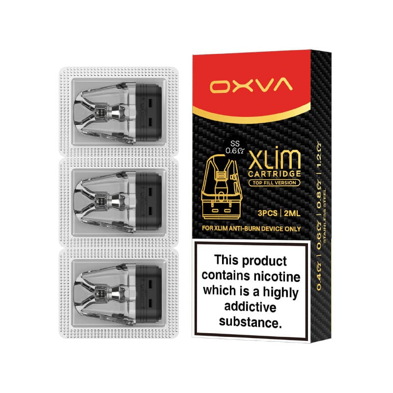 Pods Oxva Xlim Top Fill SS 2ml – Pack de 3 0.6 ohm | VAPEVO