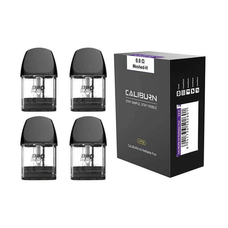 Pods Uwell Caliburn A2 2ml – Pack de 4 0.9 ohm | VAPEVO