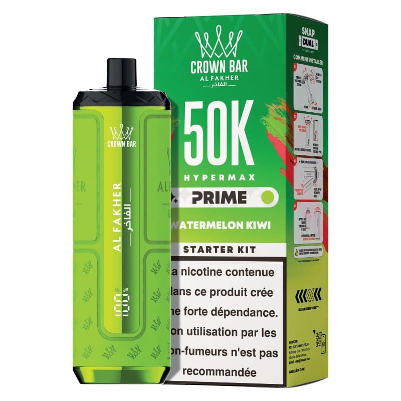 Kit Puff Al Fakher Crown Bar HyperMax Prime 50K 6mg