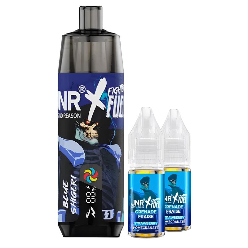 Puff JNR X Fighter Fuel Shisha Plus 28K 20mg Blue Shigeri | VAPEVO