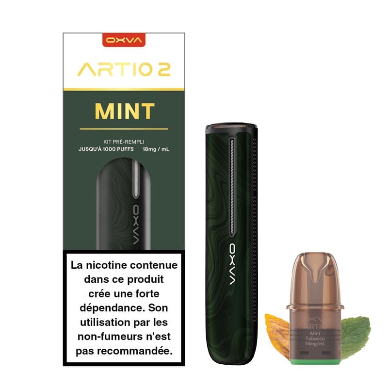 Puff Oxva Artio 2 18mg 2ml 900mAh Mint | VAPEVO