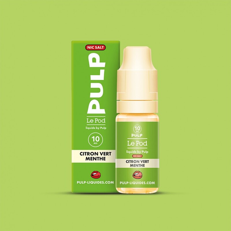 PULP Le Pod Citron Vert Menthe - Sel de nicotine 10ml-0 mg-VAPEVO