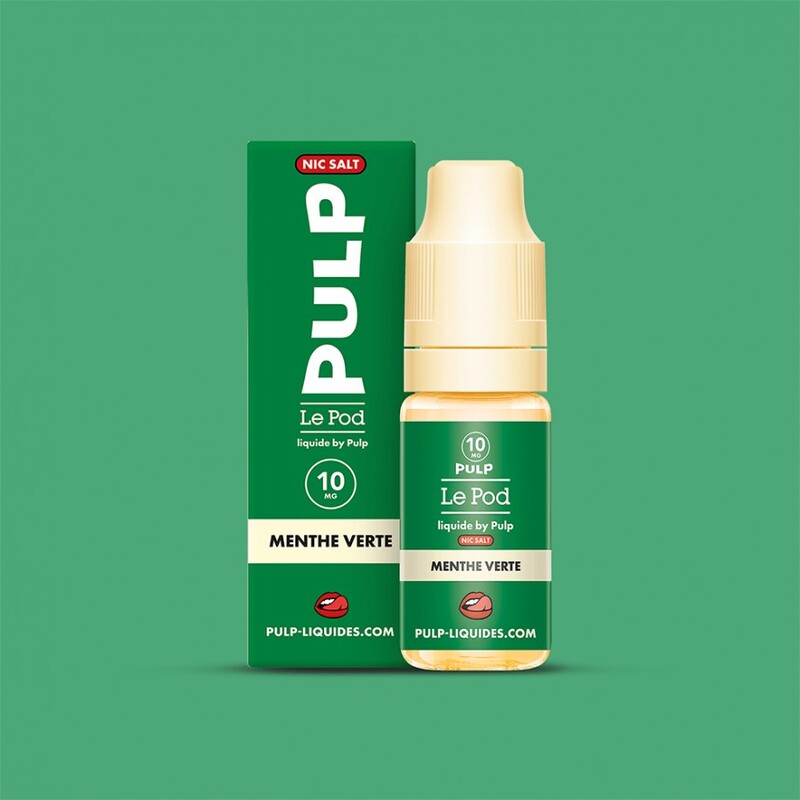 PULP Le Pod Menthe Verte - Sel de nicotine 10ml-0 mg-VAPEVO