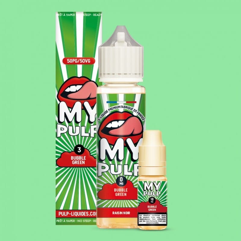 PULP My Pulp Bubble Green - Pack E-liquide 60ml 3 mg | VAPEVO