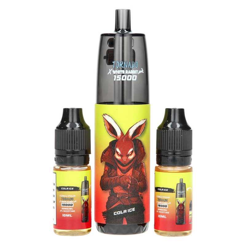 RANDM X WHITE RABBIT Tornado 15000 - Puff Rechargeable 15000 Puffs 14ml-10 mg-Cola Ice-VAPEVO