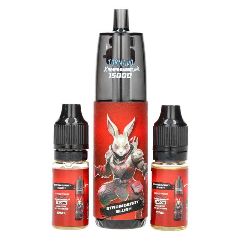 RANDM X WHITE RABBIT Tornado 15000 - Puff Rechargeable 15000 Puffs 14ml-10 mg-Strawberry Slush Ice-VAPEVO