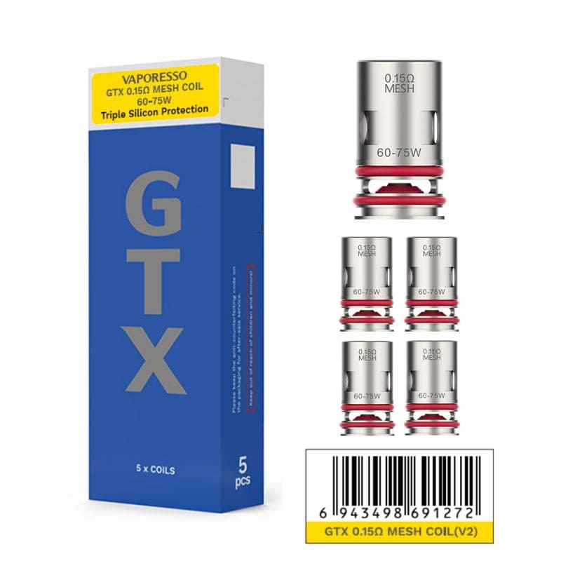 Résistances Vaporesso GTX V2 – Pack de 5 GTX-2 0.15 ohm | VAPEVO
