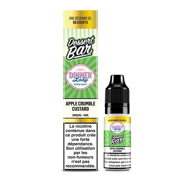 Sel de Nicotine Dinner Lady Dessert Bar Apple Crumble Custard 10ml 10 mg | VAPEVO