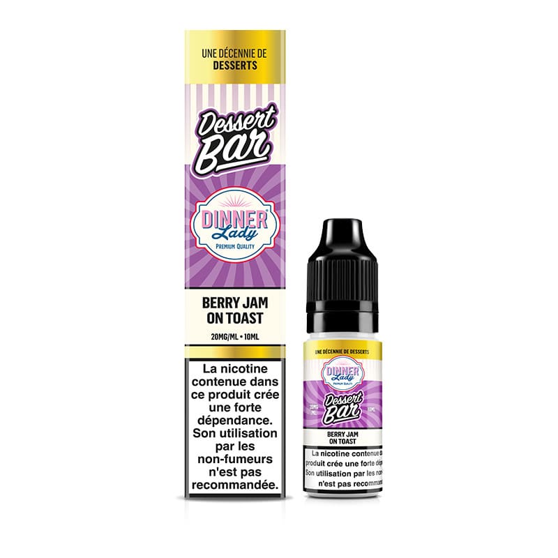 Sel de Nicotine Dinner Lady Dessert Bar Berry Jam On Toast 10ml 10 mg | VAPEVO