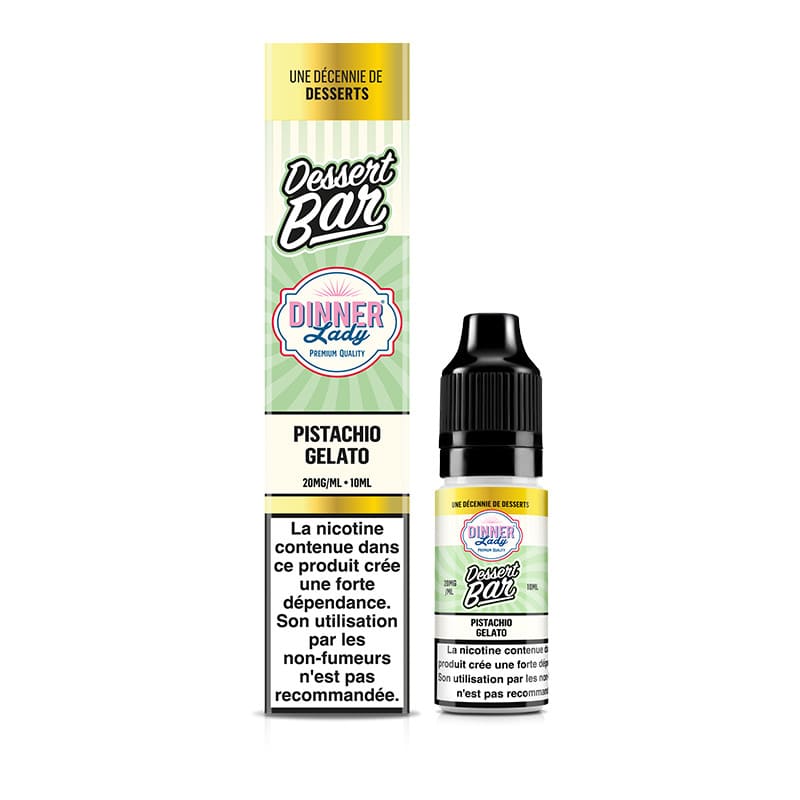 Sel de Nicotine Dinner Lady Dessert Bar Pistachio Gelato 10ml 10 mg | VAPEVO