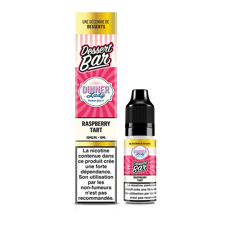 Sel de Nicotine Dinner Lady Dessert Bar Raspberry Tart 10ml 10 mg | VAPEVO