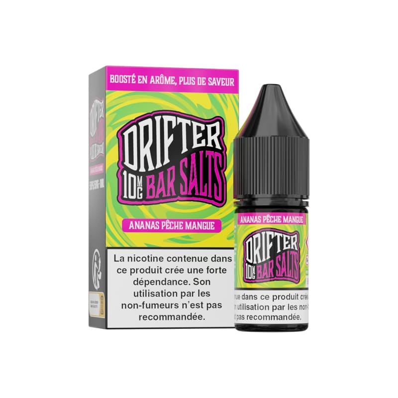 Sel de Nicotine Drifter Bar Salts Ananas Pêche Mangue 10ml 10 mg | VAPEVO