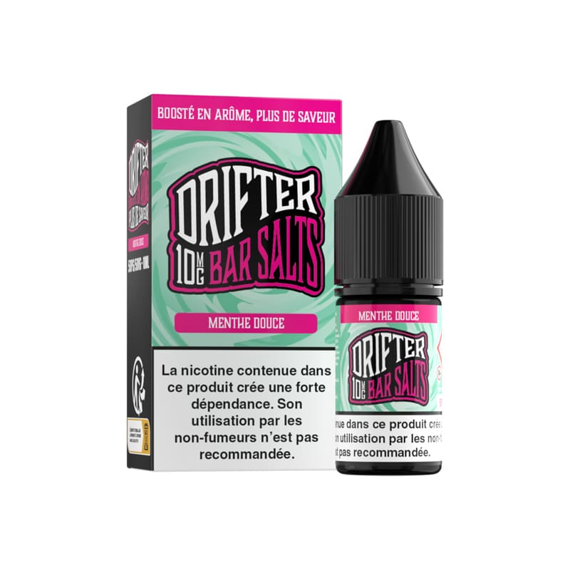 Sel de Nicotine Drifter Bar Salts Menthe Douce 10ml 10 mg | VAPEVO