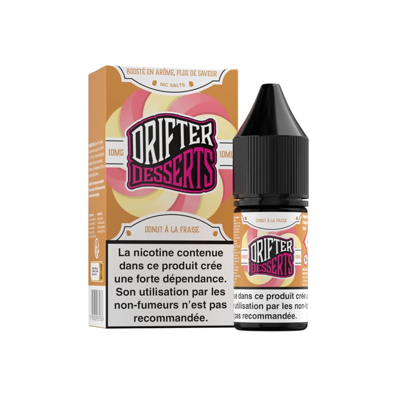 Sel de Nicotine Drifter Desserts Salts Donut à la Fraise 10ml 10 mg | VAPEVO