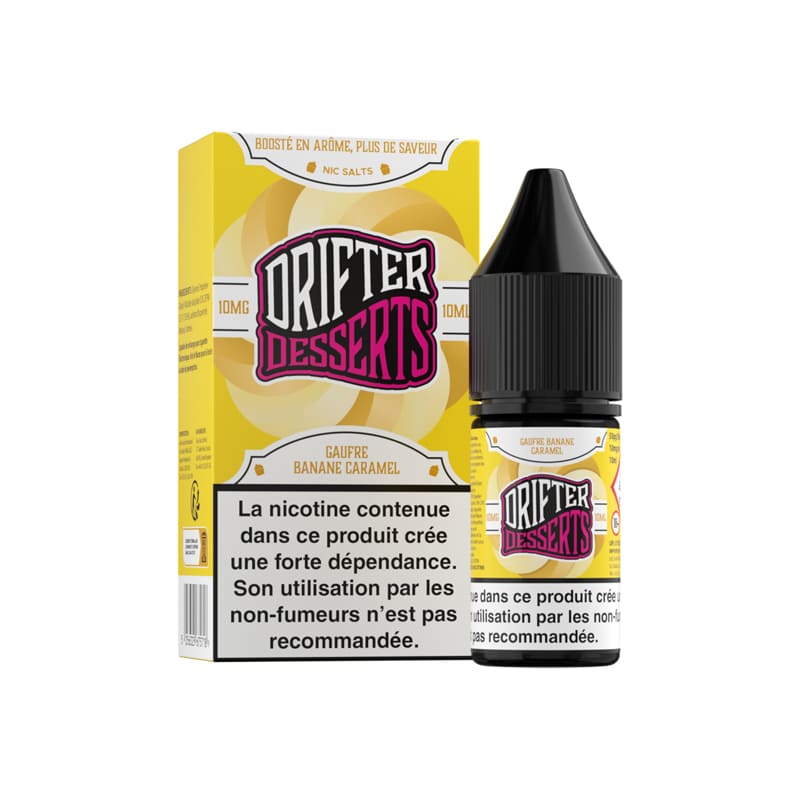 Sel de Nicotine Drifter Desserts Salts Gaufre Banane Caramel 10ml 10 mg | VAPEVO