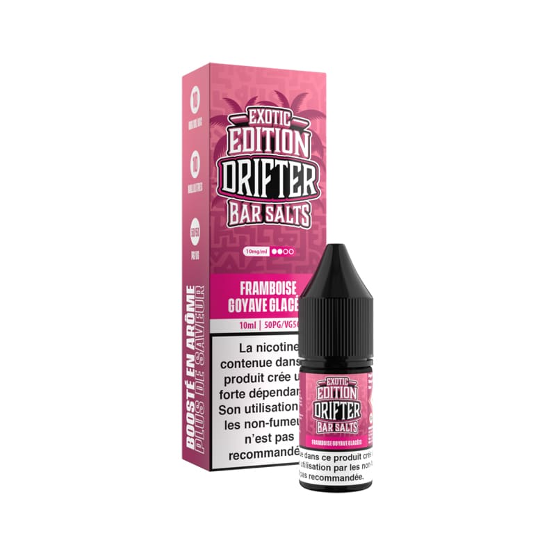 Sel de Nicotine Drifter Exotic Edition Framboise Goyave Glacées 10ml 10 mg | VAPEVO