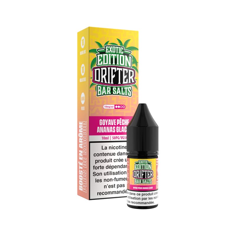 Sel de Nicotine Drifter Exotic Edition Goyave Pêche Ananas Glacés 10ml 10 mg | VAPEVO