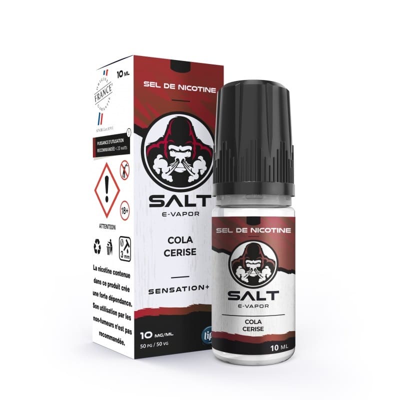 Sel de Nicotine Salt E-Vapor Cola Cerise 10ml 10 mg | VAPEVO
