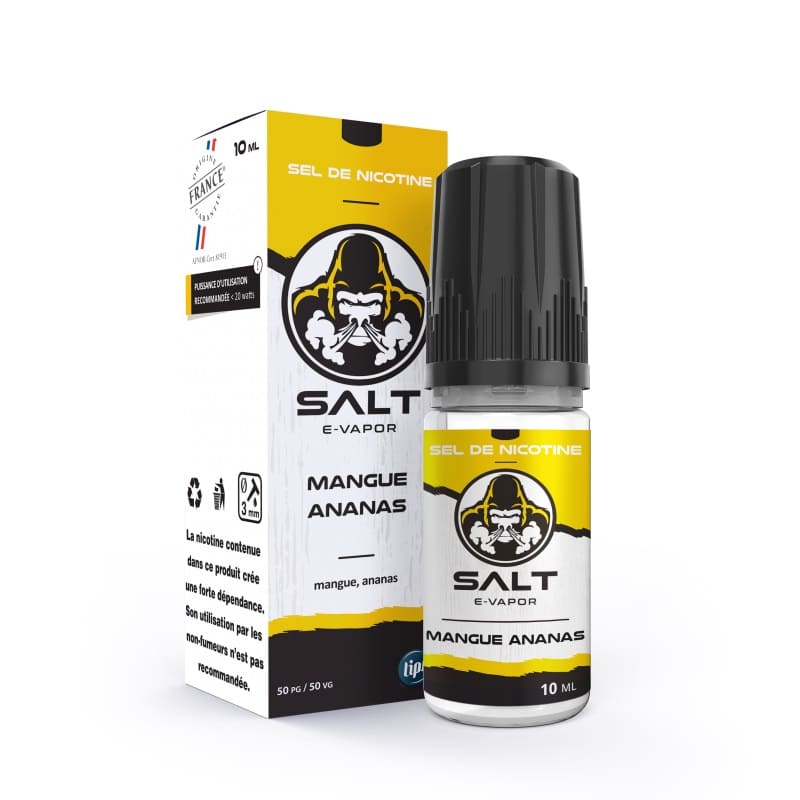 Sel de Nicotine Salt E-Vapor Mangue Ananas 10ml 10 mg | VAPEVO