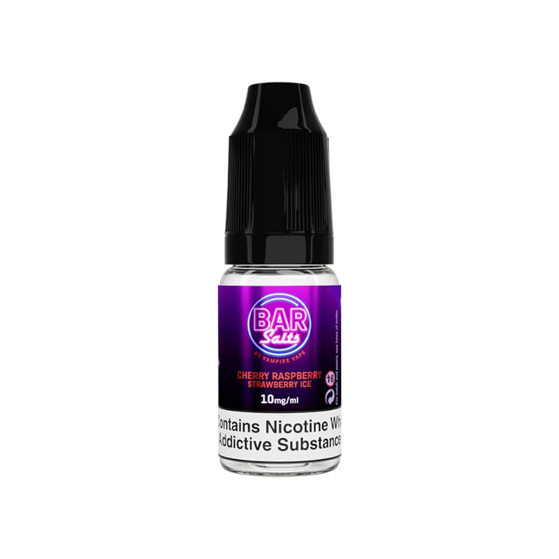 Sel de Nicotine Vampire Vape Bar Salts Cherry Raspberry Strawberry Ice 10ml 10 mg | VAPEVO