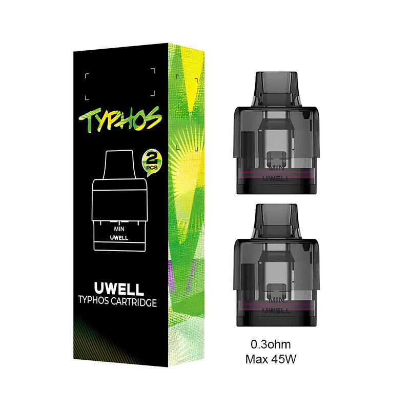 UWELL Typhos - Pack de 2 Cartouches Pod 6ml-0.3 ohm-VAPEVO
