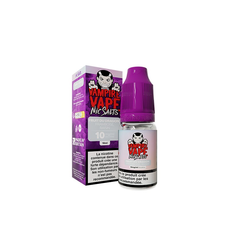 VAMPIRE VAPE Fruit du Dragon & Framboise & Raisin - Sel de nicotine 10ml-10 mg-VAPEVO