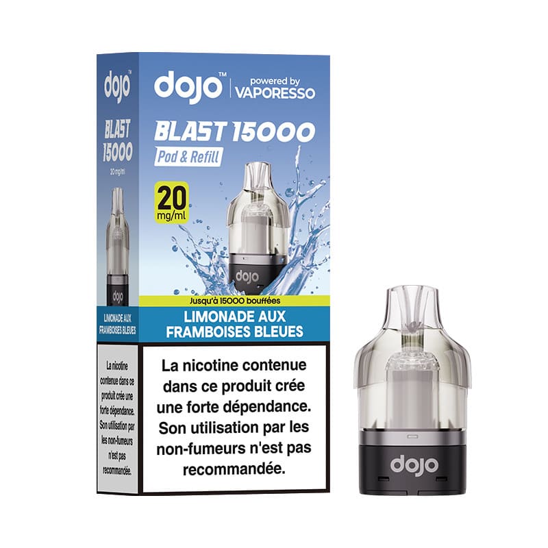 VAPORESSO Dojo Blast 15K - Pod Préremplie 10ml 15000 Puffs-20 mg-Fraise Kiwi-VAPEVO