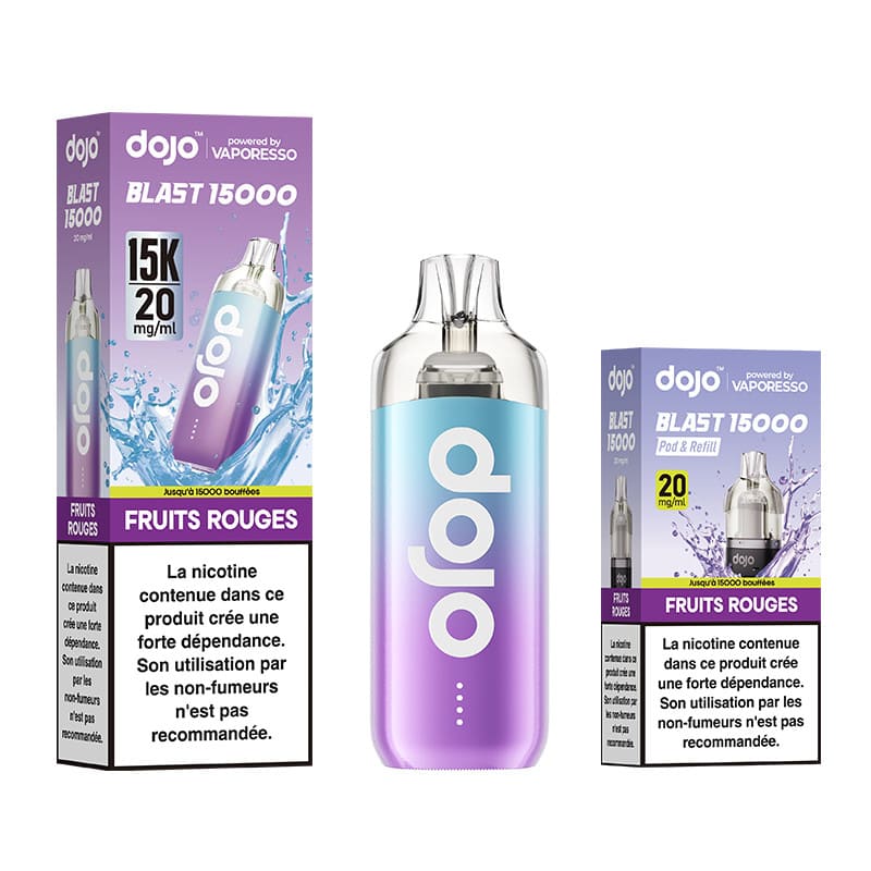 VAPORESSO Dojo Blast 30K - Puff Rechargeable 30000 Puffs-20 mg-Fruits Rouges-VAPEVO