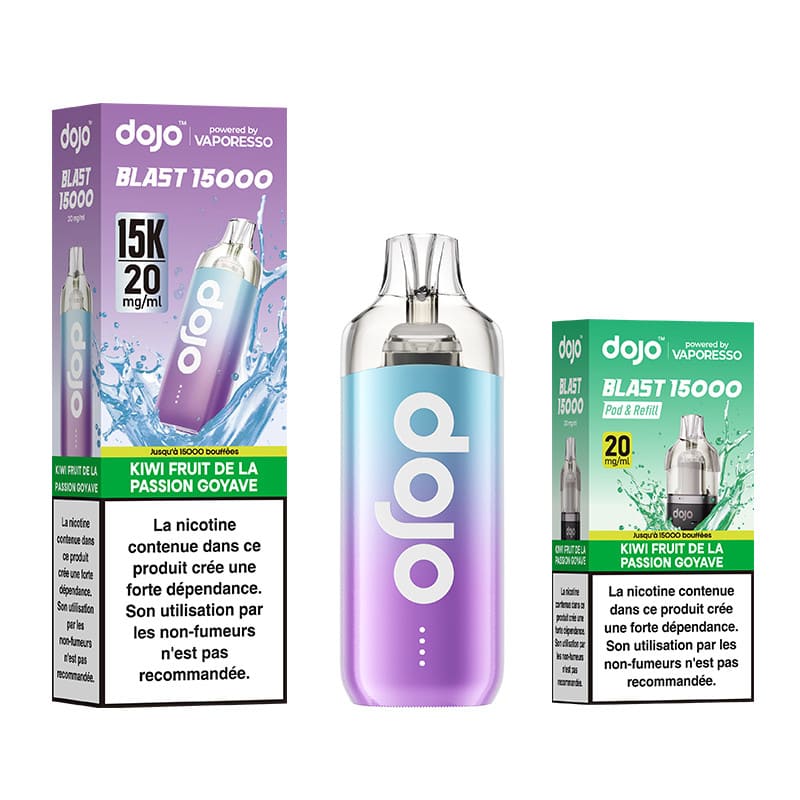 VAPORESSO Dojo Blast 30K - Puff Rechargeable 30000 Puffs-20 mg-Kiwi Passion Goyave-VAPEVO