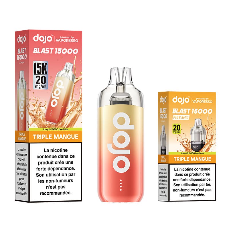 VAPORESSO Dojo Blast 30K - Puff Rechargeable 30000 Puffs 20mg Triple Mangue | VAPEVO