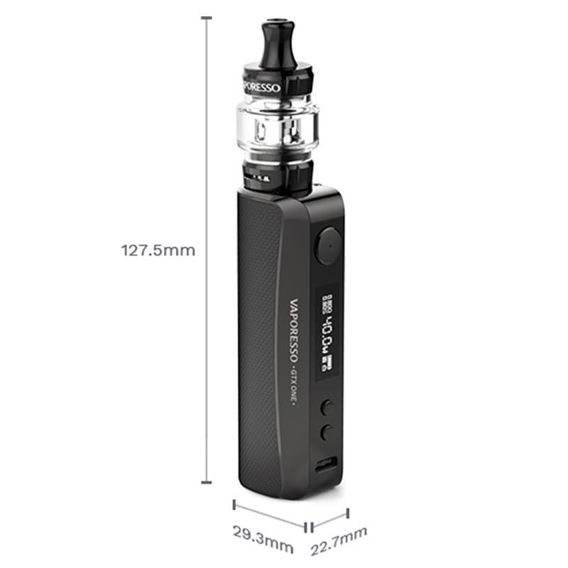 VAPORESSO GTX One - Kit E-Cigarette 40W 2000mAh-Black-VAPEVO