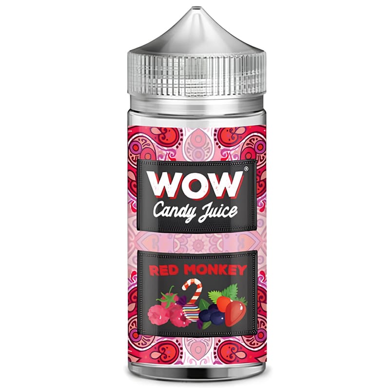 WOW CANDY JUICE Red Monkey - E-liquide 100ml-0 mg-Fraîcheur intense-VAPEVO