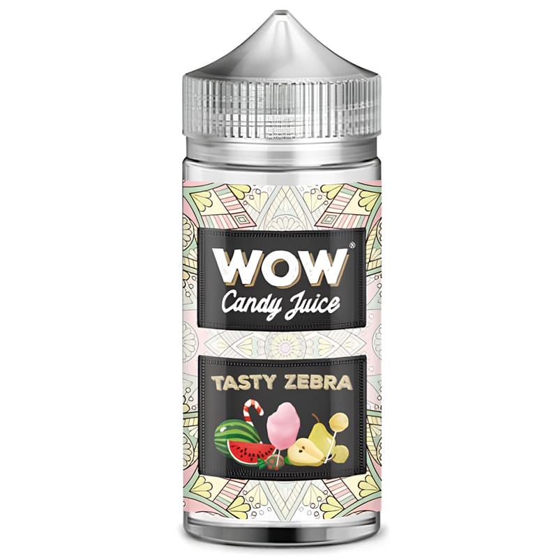 WOW CANDY JUICE E-liquide Tasty Zebra 100ml pas cher et livraison gratuite | VAPEVO WOW CANDY JUICE E-liquide Tasty Zebra 100ml pas cher et livraison gratuite | VAPEVO