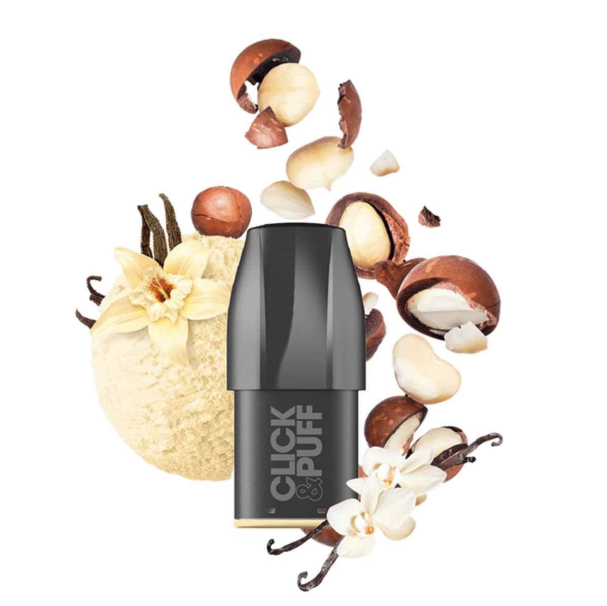 X-BAR Click & Puff - Cartouche 2ml 650 Puffs-Vanille Macadamia-10 mg-VAPEVO