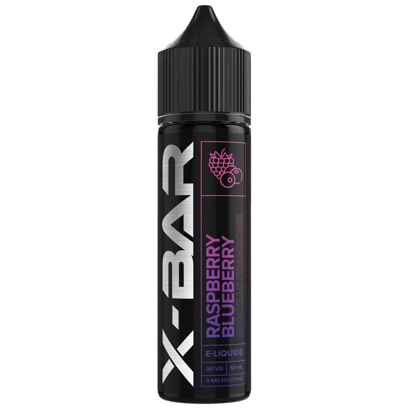 X-BAR Myrtille Framboise - E-liquide 50ml-0 mg-VAPEVO