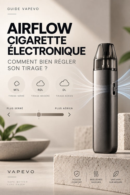 Réglage airflow cigarette électronique