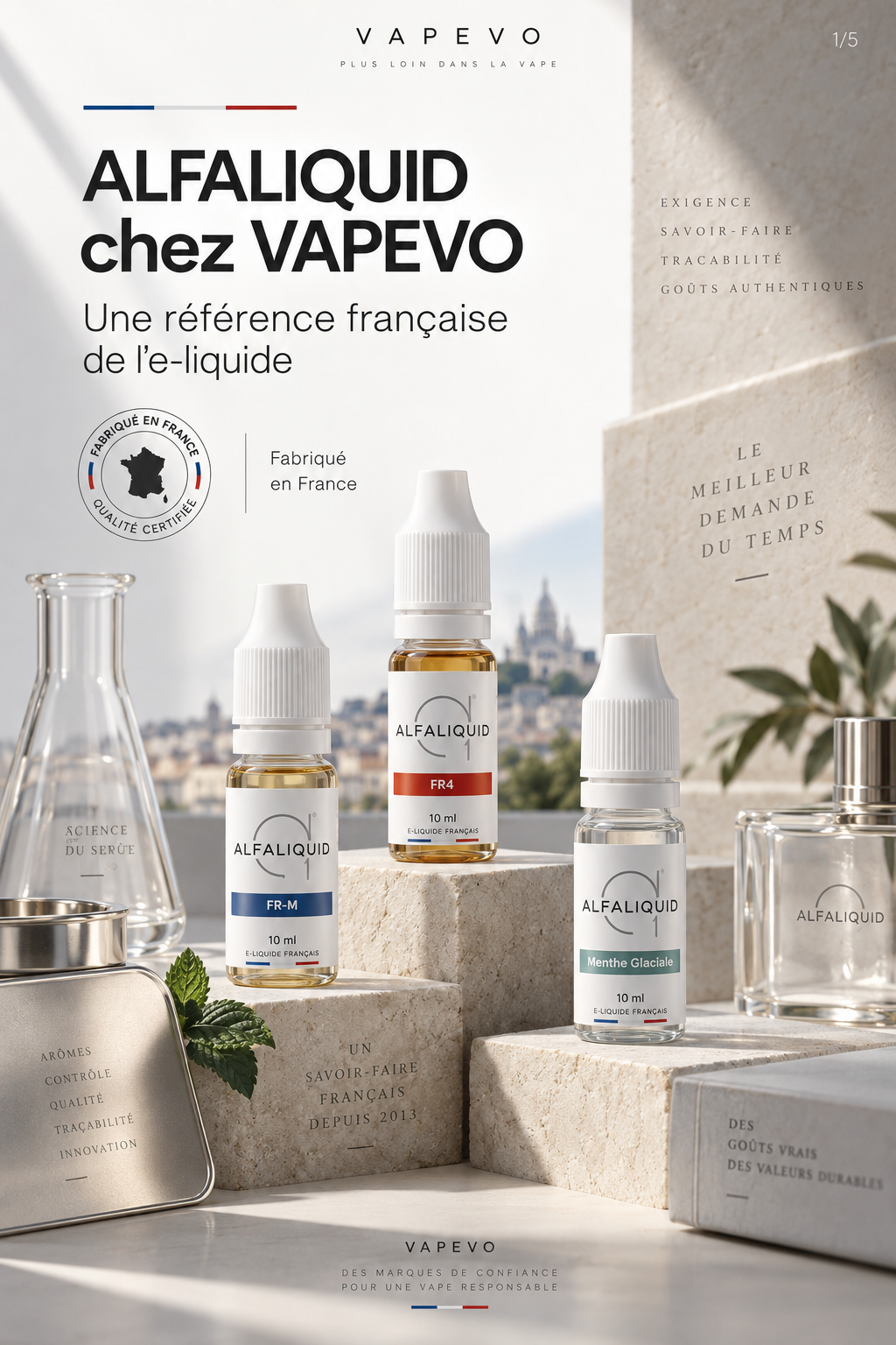 ALFALIQUID chez VAPEVO : e-liquides français premium