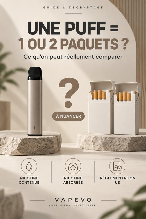 Une puff équivaut-elle à un ou deux paquets de cigarettes