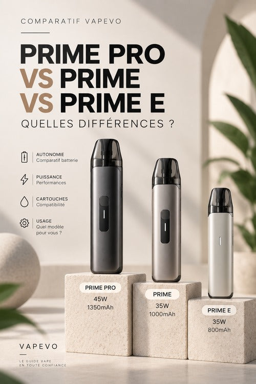 Comparatif RELX Prime Pro, Prime et Prime E