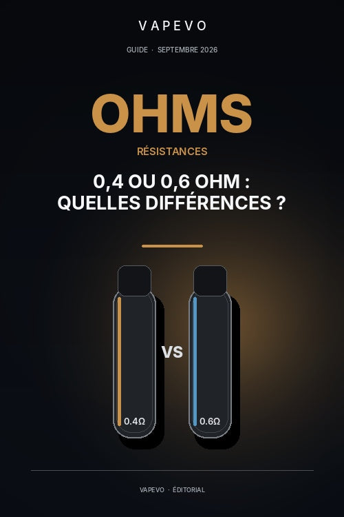 Résistance 0,4 ou 0,6 ohm : différences en vape