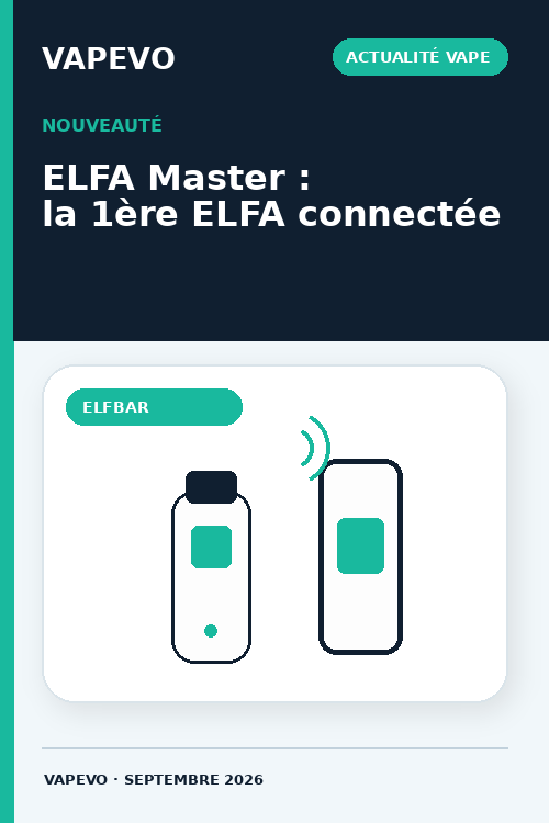 ELFBAR ELFA Master - première ELFA connectée - VAPEVO