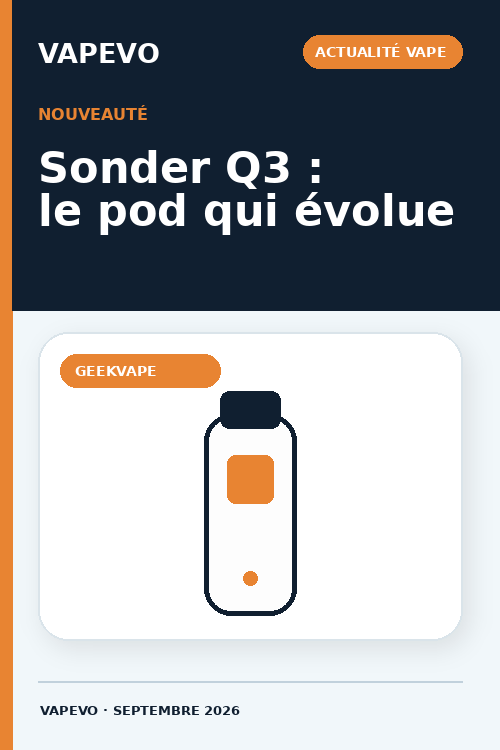 Geekvape Sonder Q3 - nouveau pod 30W 1750mAh - VAPEVO