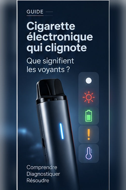 Cigarette électronique qui clignote : signification des voyants