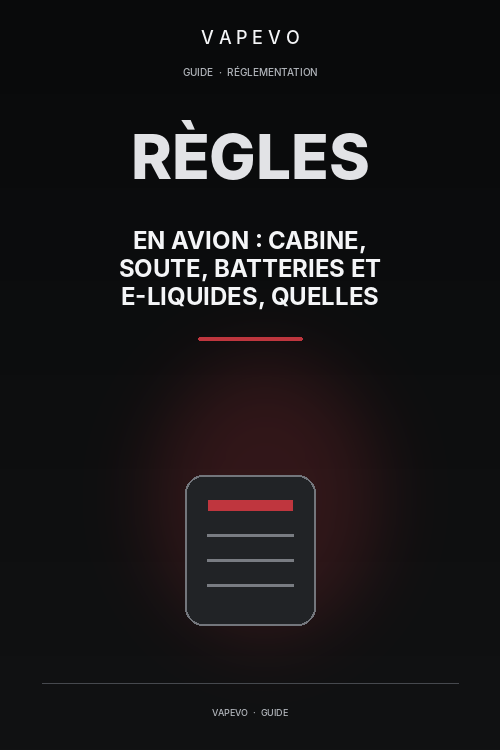 Cigarette électronique en avion : cabine, soute, batteries et e-liquides, quelles règles ? - VAPEVO